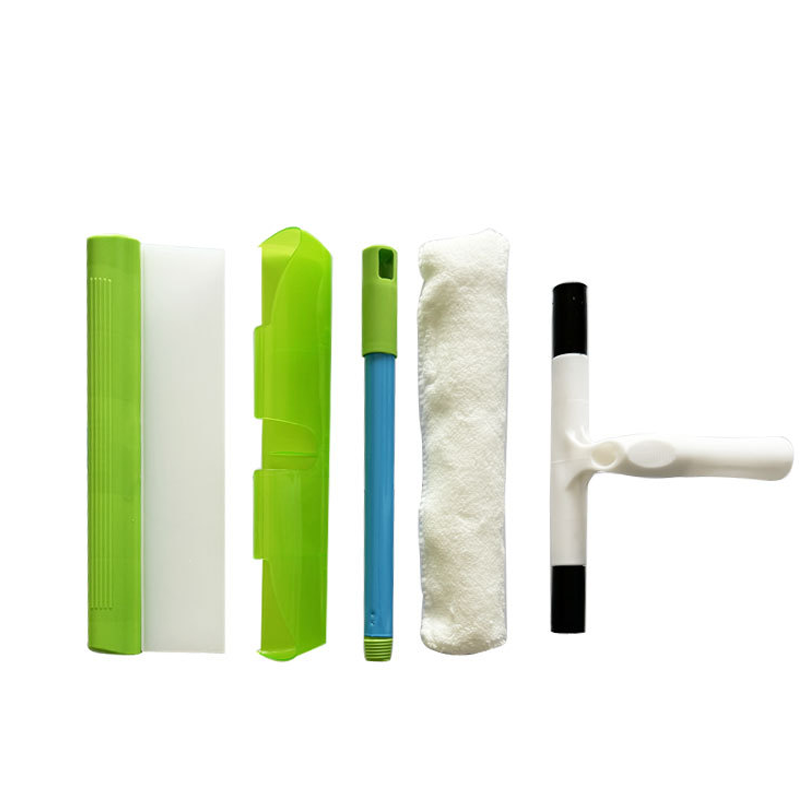 Scratch-Free Streak-Free Silicone Squeegee 5-Piece Set for Glass Cleaning