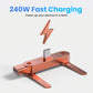 240W Fast Charging Adapter with 360° Foldable Phone Stand