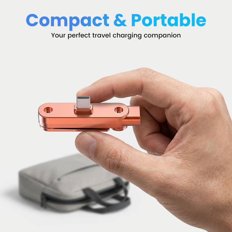 240W Fast Charging Adapter with 360° Foldable Phone Stand