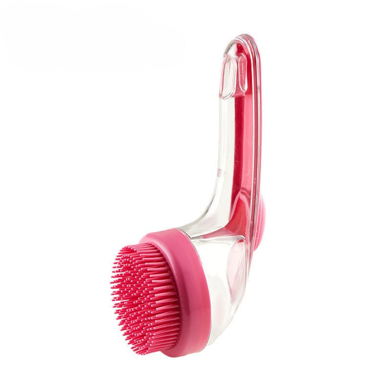 Pet Bath Brush with Long Handle & Shampoo Dispenser