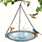Vintage-Style Hanging Bird Feeder with Bath