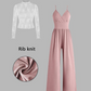 Women's Two-Piece Lace Top and Jumpsuit Set