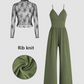 Women's Two-Piece Lace Top and Jumpsuit Set