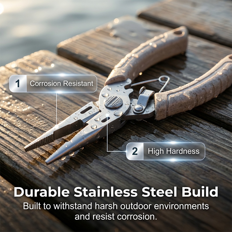 Stainless Steel Spring-Loaded Micro Fishing Pliers