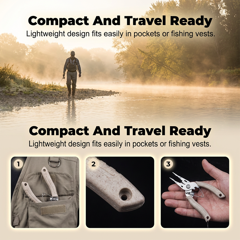 Stainless Steel Spring-Loaded Micro Fishing Pliers