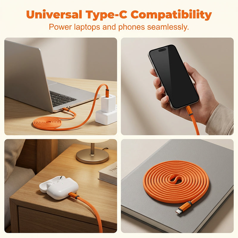240W Magnetic Self-Winding Type-C Cable