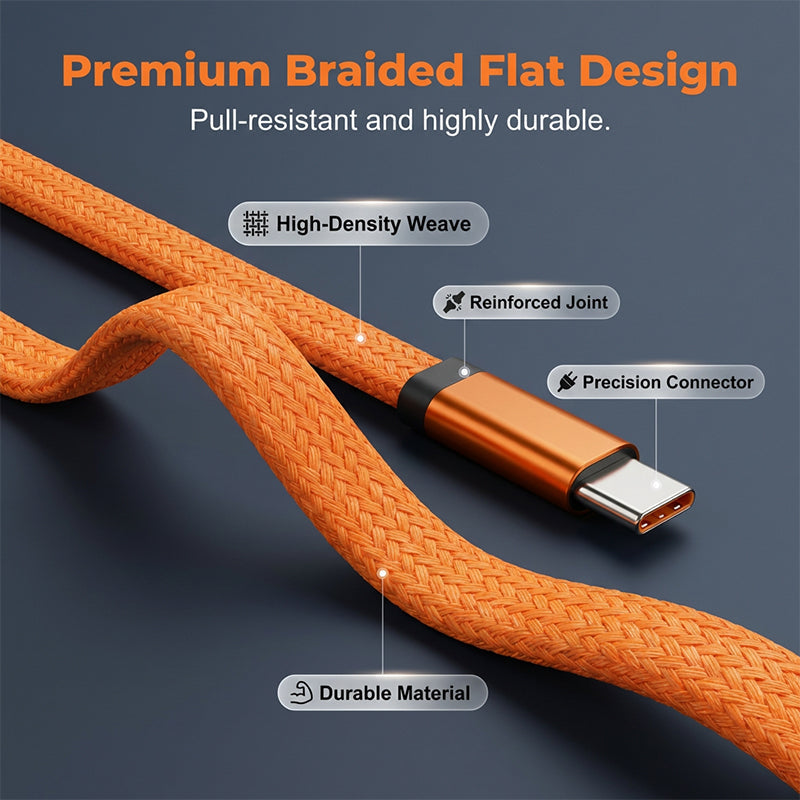 240W Magnetic Self-Winding Type-C Cable