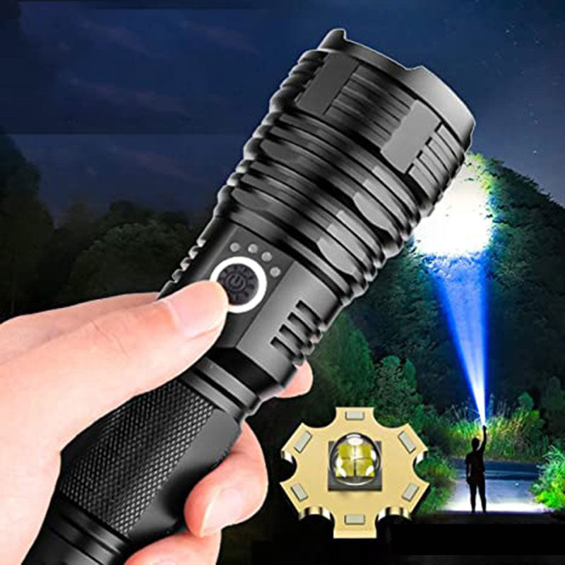 25W XHP70 Rechargeable Waterproof Zoom Flashlight