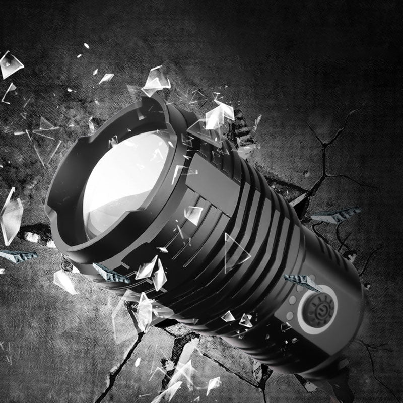 25W XHP70 Rechargeable Waterproof Zoom Flashlight