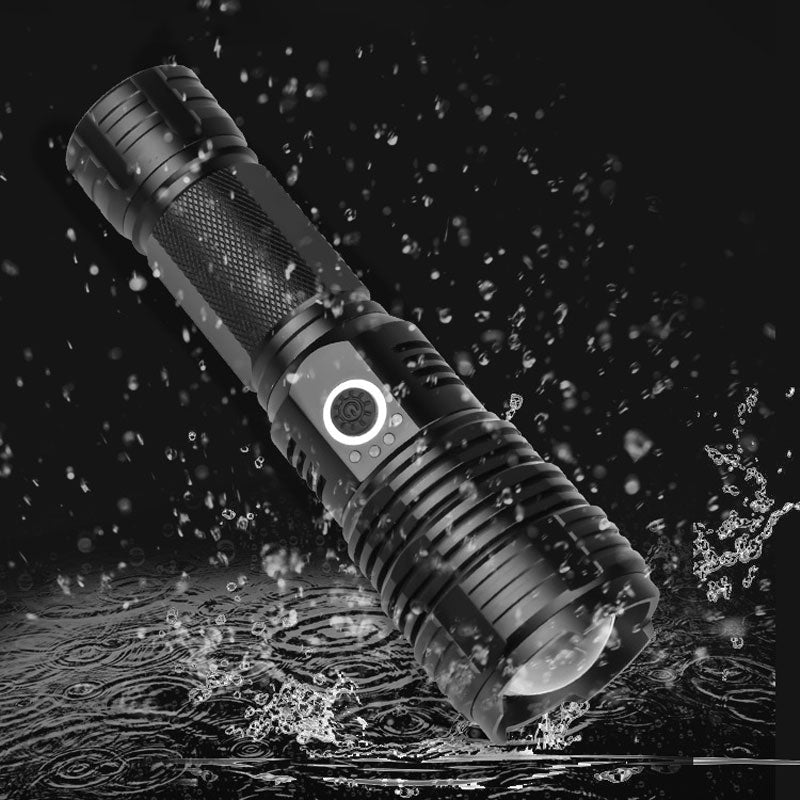 25W XHP70 Rechargeable Waterproof Zoom Flashlight