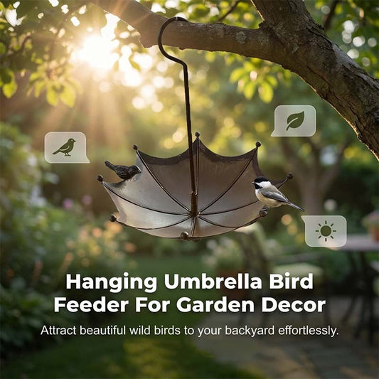 2-in-1 Umbrella Bird Feeder and Bath