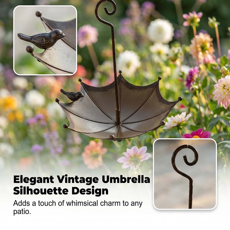 2-in-1 Umbrella Bird Feeder and Bath
