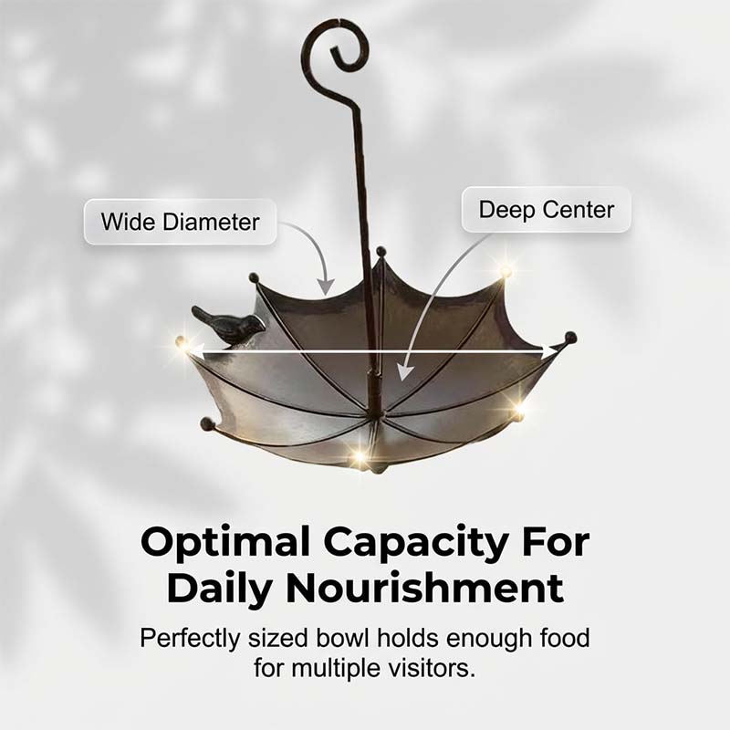 2-in-1 Umbrella Bird Feeder and Bath