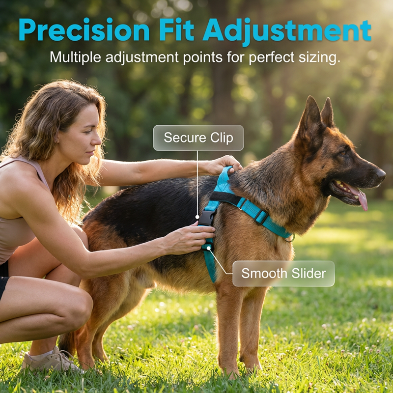Easy On-Off Padded Dog Harness with No-Pull Design & Breathable Mesh