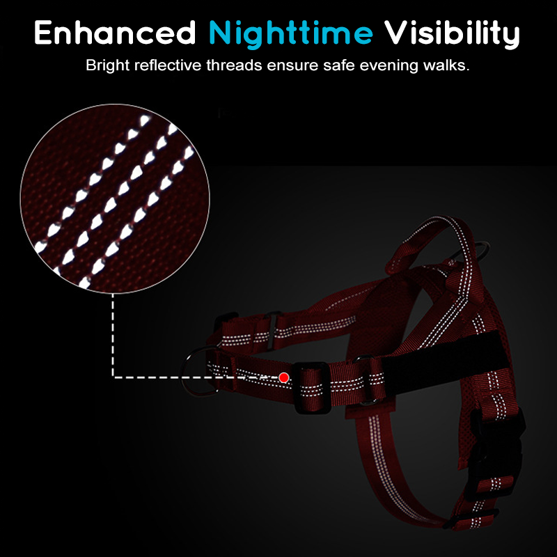 Easy On-Off Padded Dog Harness with No-Pull Design & Breathable Mesh