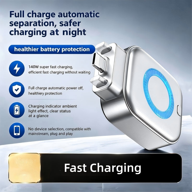 140W Auto Power-Off USB-C Fast Charging Adapter