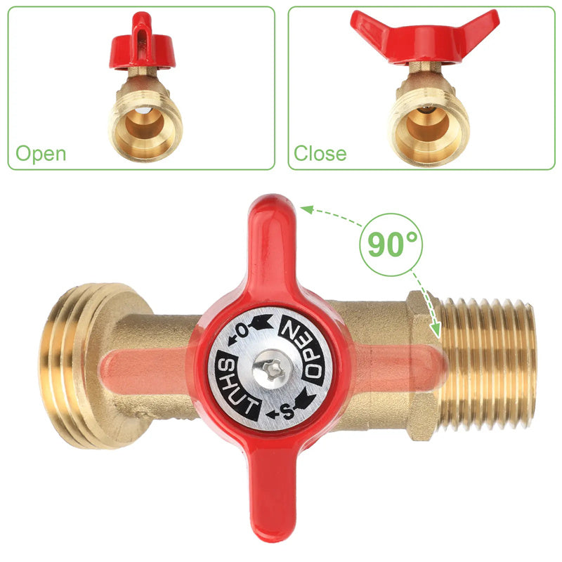 IBC Tote Tank Adapter with Brass Ball Valve