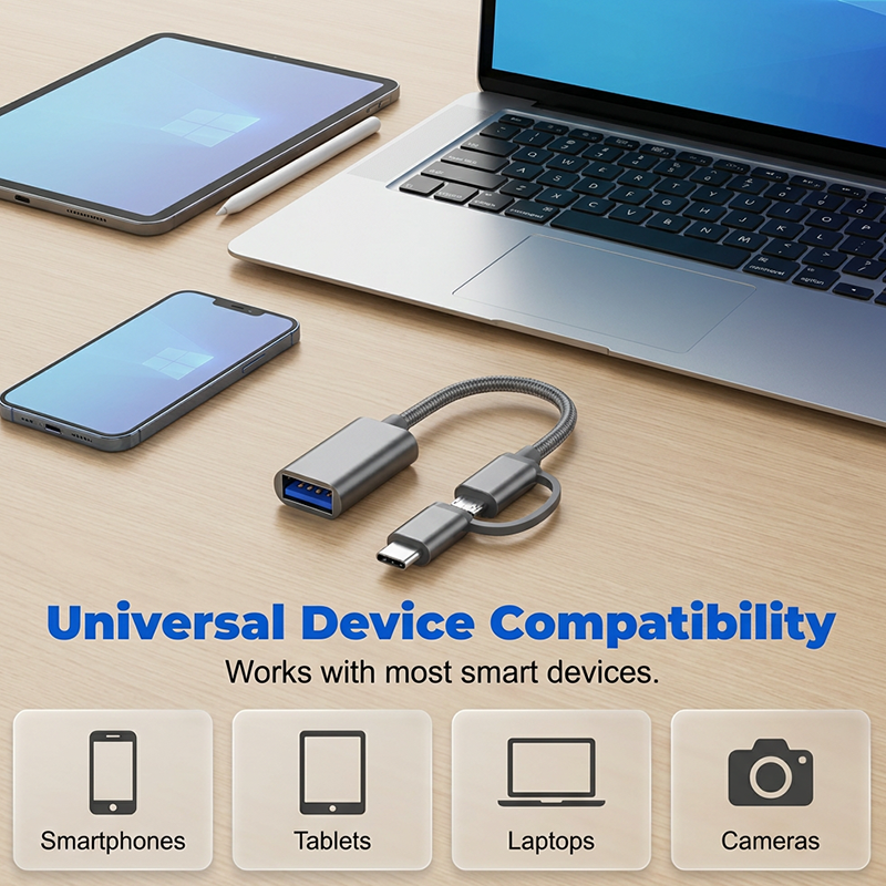 2-in-1 OTG Adapter for Type-C & Micro USB