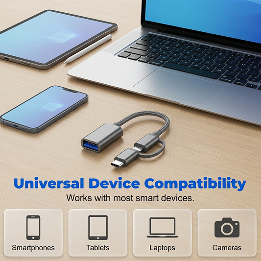 2-in-1 OTG Adapter for Type-C & Micro USB