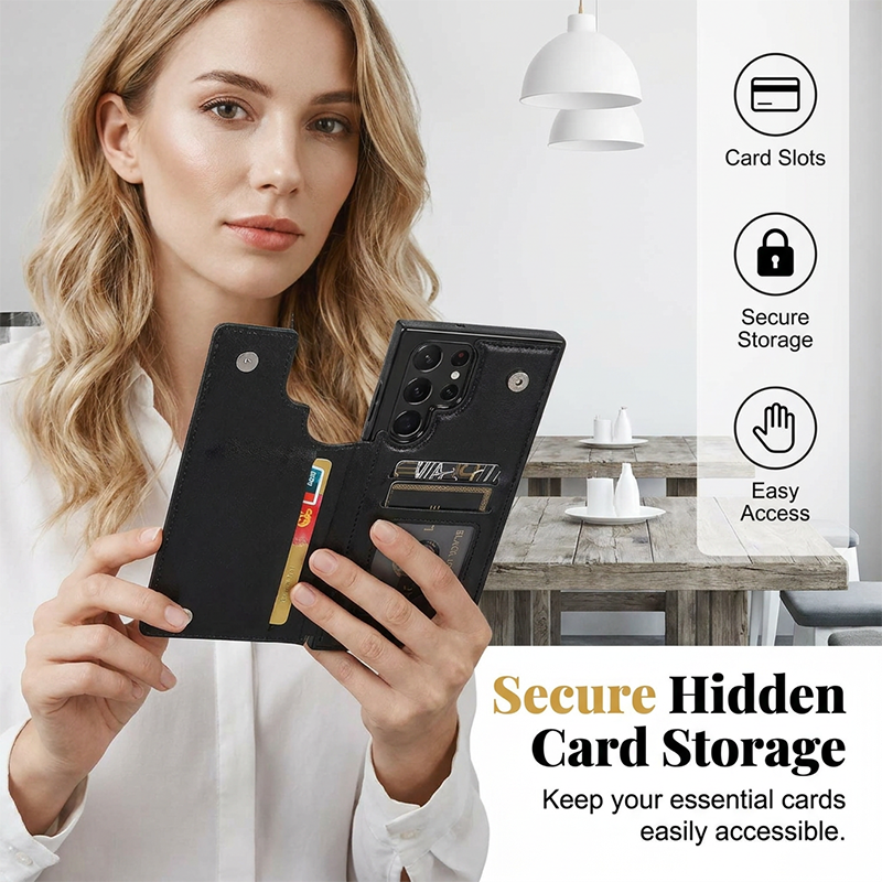 Folio Wallet Case with Card Holder and Stand