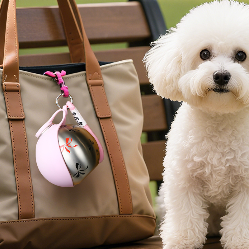 2-in-1 Portable Dog Water Bottle with Foldable Silicone Bowl
