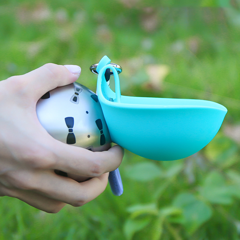 2-in-1 Portable Dog Water Bottle with Foldable Silicone Bowl