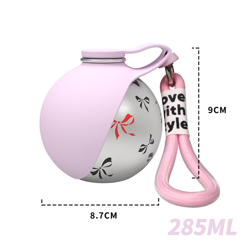2-in-1 Portable Dog Water Bottle with Foldable Silicone Bowl