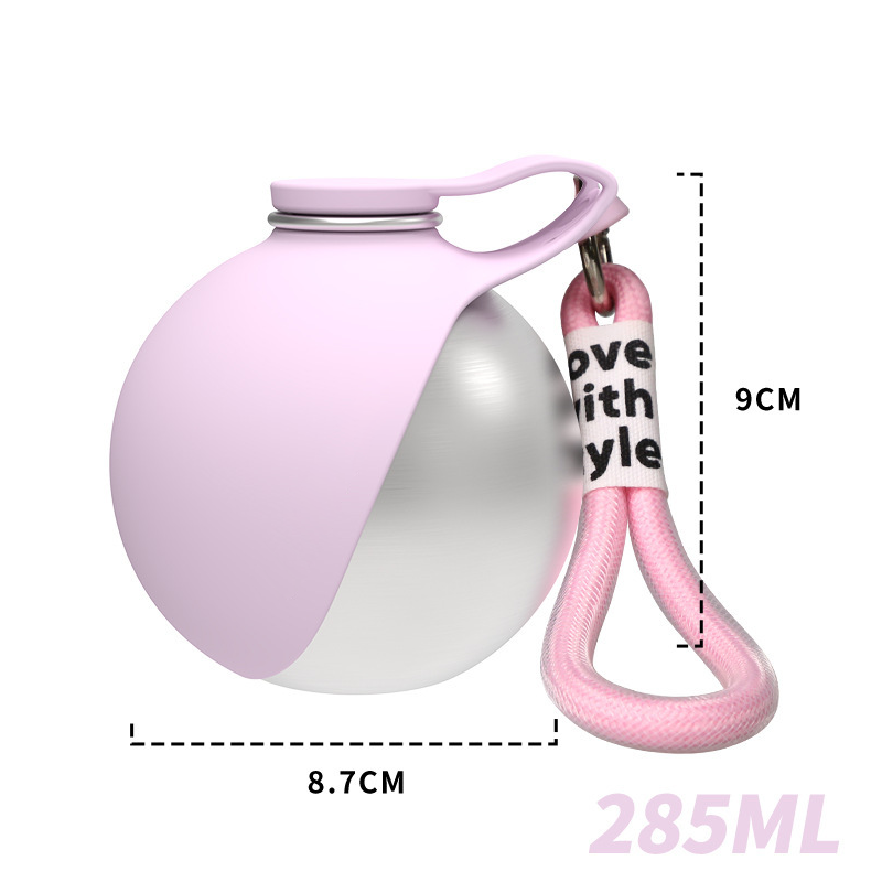2-in-1 Portable Dog Water Bottle with Foldable Silicone Bowl