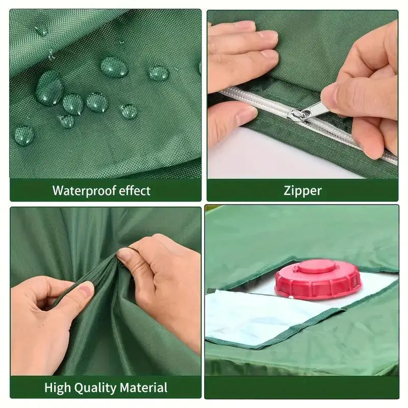 Waterproof Heavy-Duty IBC Tote Cover with UV Protection