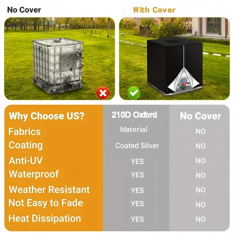 Waterproof Heavy-Duty IBC Tote Cover with UV Protection