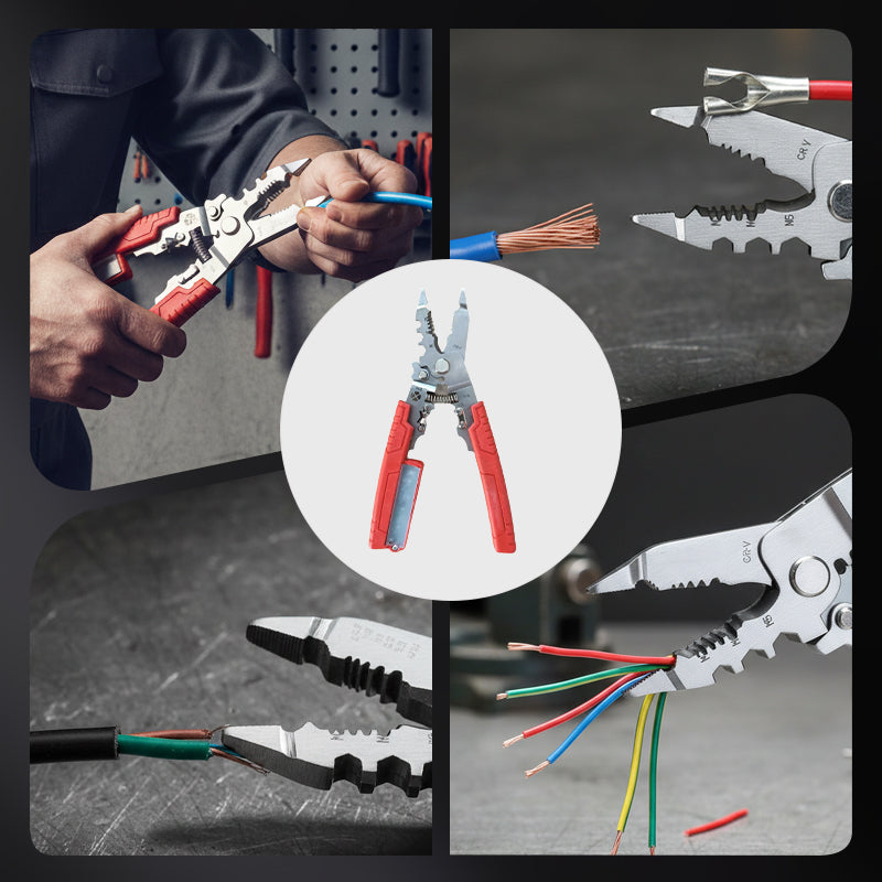 Wire Crimper Stripper with Voltage Detector