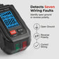Multifunctional Digital GFCI Outlet Tester with Backlit LCD