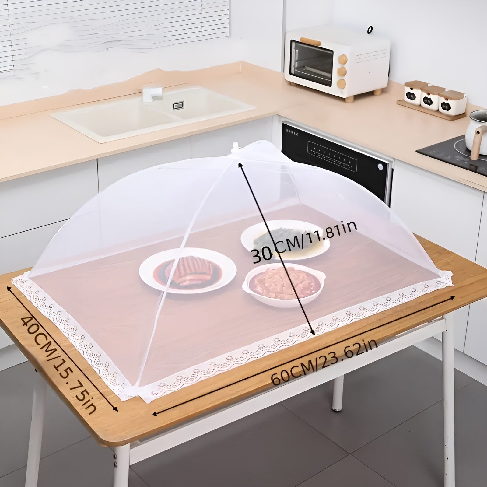 Collapsible Mesh Pop-Up Food Protector