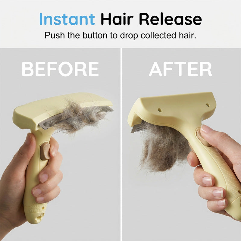 One-Click Pet De-shedding Brush