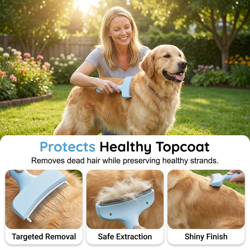 One-Click Pet De-shedding Brush