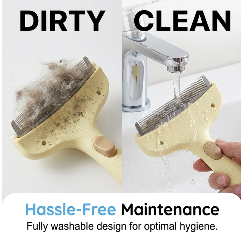 One-Click Pet De-shedding Brush