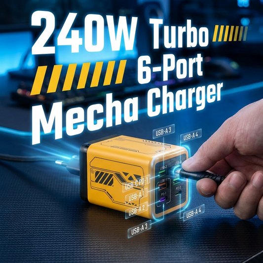 240W Turbo 6-Port Mecha Charging Station
