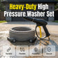 High-Pressure Washer Gun with Hose for Cars and Patios