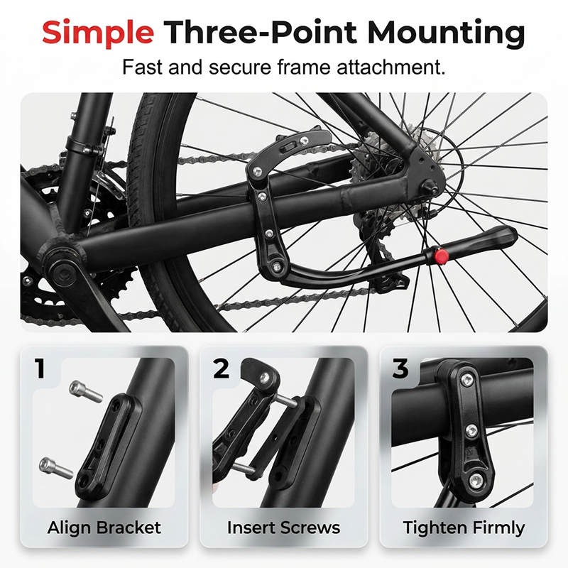 Universal Adjustable Aluminum Alloy Bicycle Side Stand