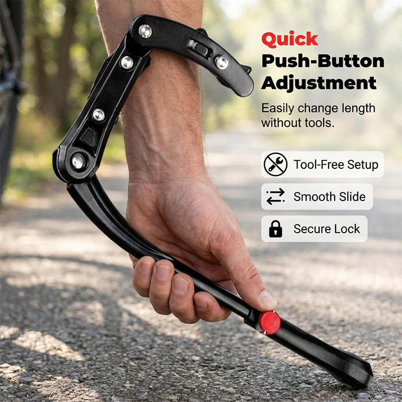 Universal Adjustable Aluminum Alloy Bicycle Side Stand