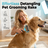 Dual-Sided Pet Grooming Rake for Dogs & Cats
