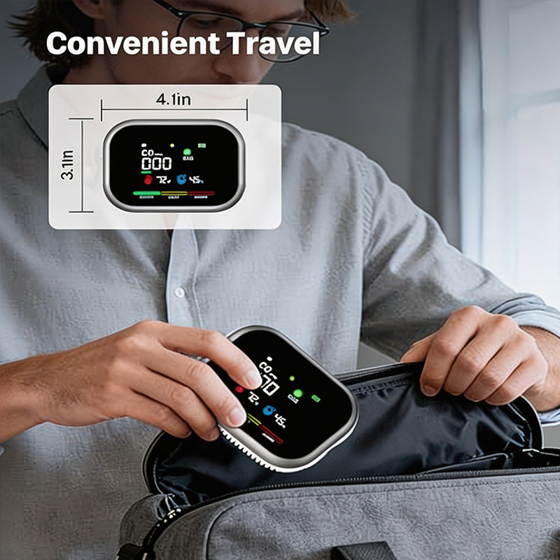 Portable Multi-Gas Alarm with LCD Display and Battery Backup