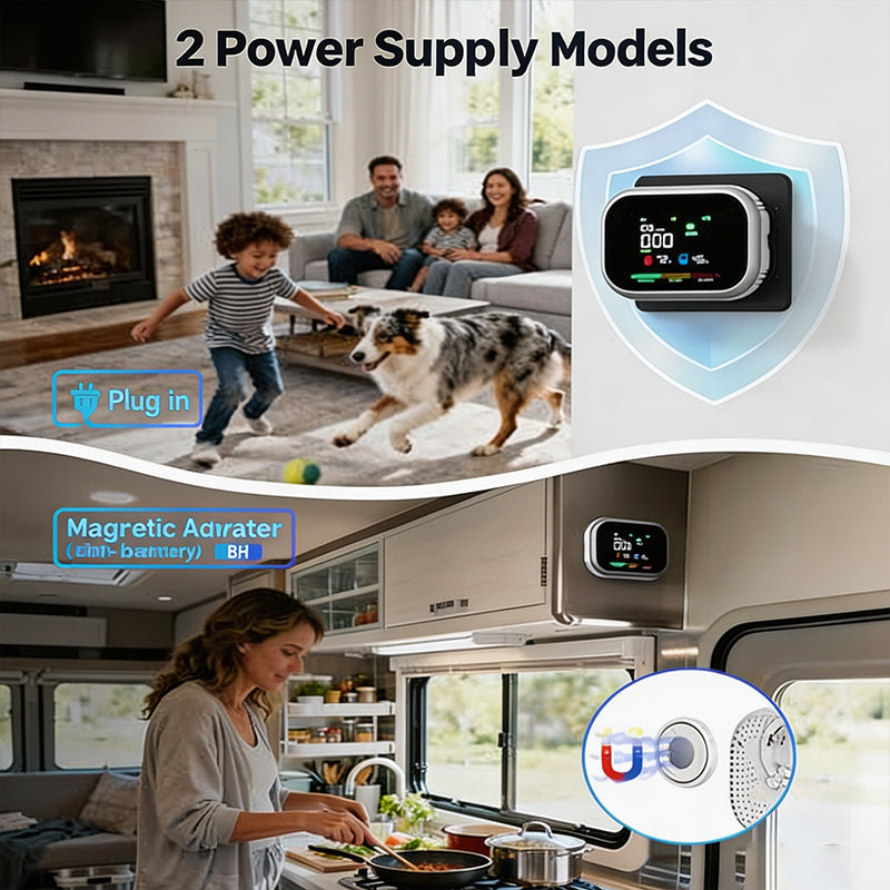 Portable Multi-Gas Alarm with LCD Display and Battery Backup