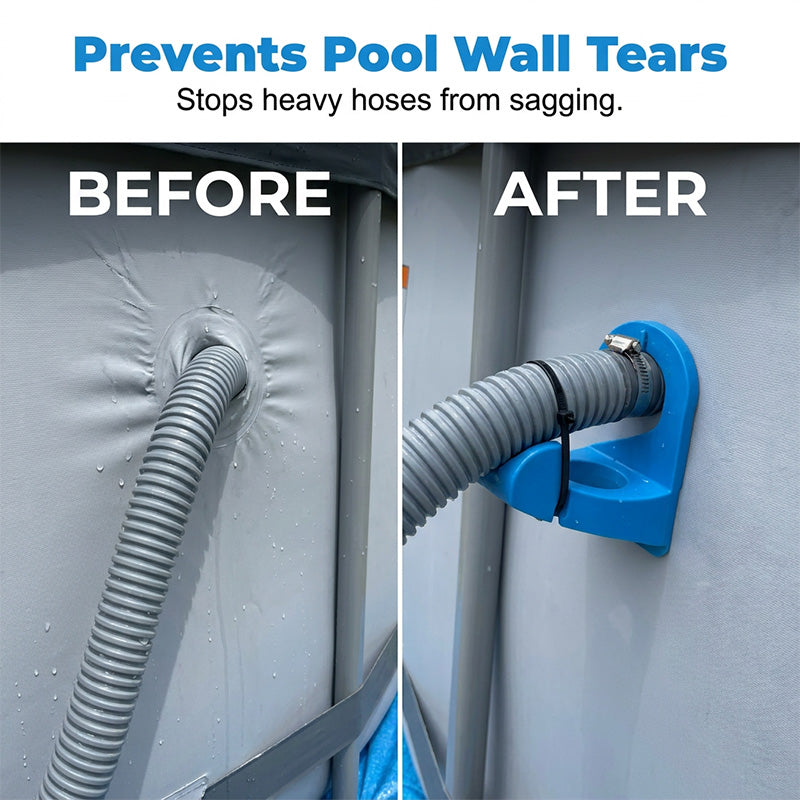 Above Ground Pool Pipe Holder Adjustable Rust-Resistant Hose Support Bracket