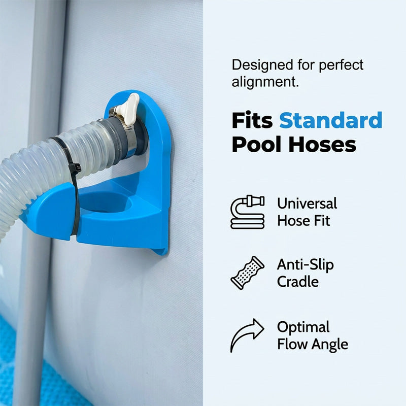Above Ground Pool Pipe Holder Adjustable Rust-Resistant Hose Support Bracket