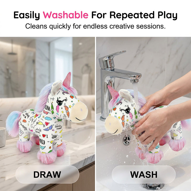 DIY Color-In Unicorn Plush Toy Kit