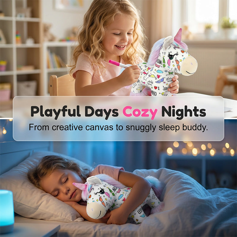 DIY Color-In Unicorn Plush Toy Kit