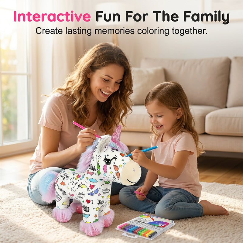DIY Color-In Unicorn Plush Toy Kit