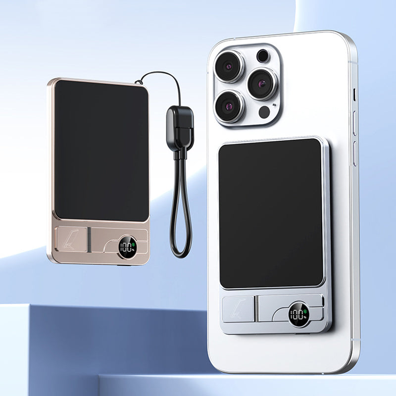 3-in-1 Magnetic Portable Charger with Built-in Stand