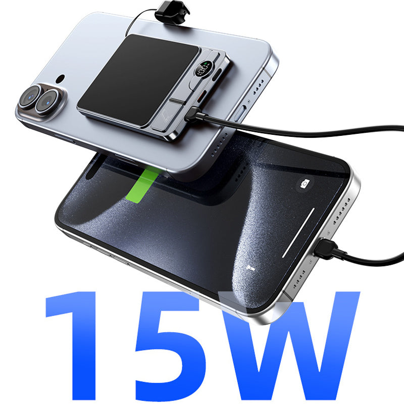 3-in-1 Magnetic Portable Charger with Built-in Stand